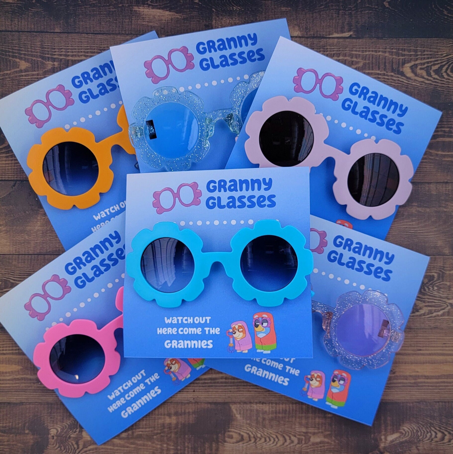 Bluey Granny Glasses Template