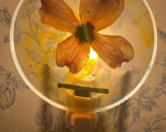 Lámpara de noche decorativa con diseño de cornejo soleado
