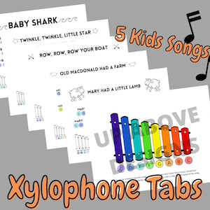 Xylophone Sheet Music - 5 Kids Songs