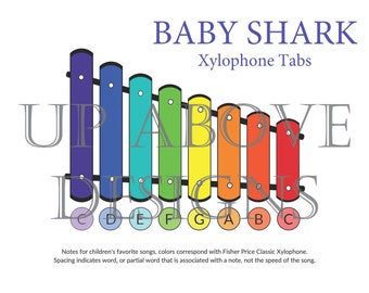 Partitura de Baby Shark Xilófono
