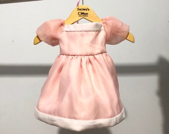 Santa Baby Pink Organza dress for cat dog rabbit. Selkie baby santa inspired.