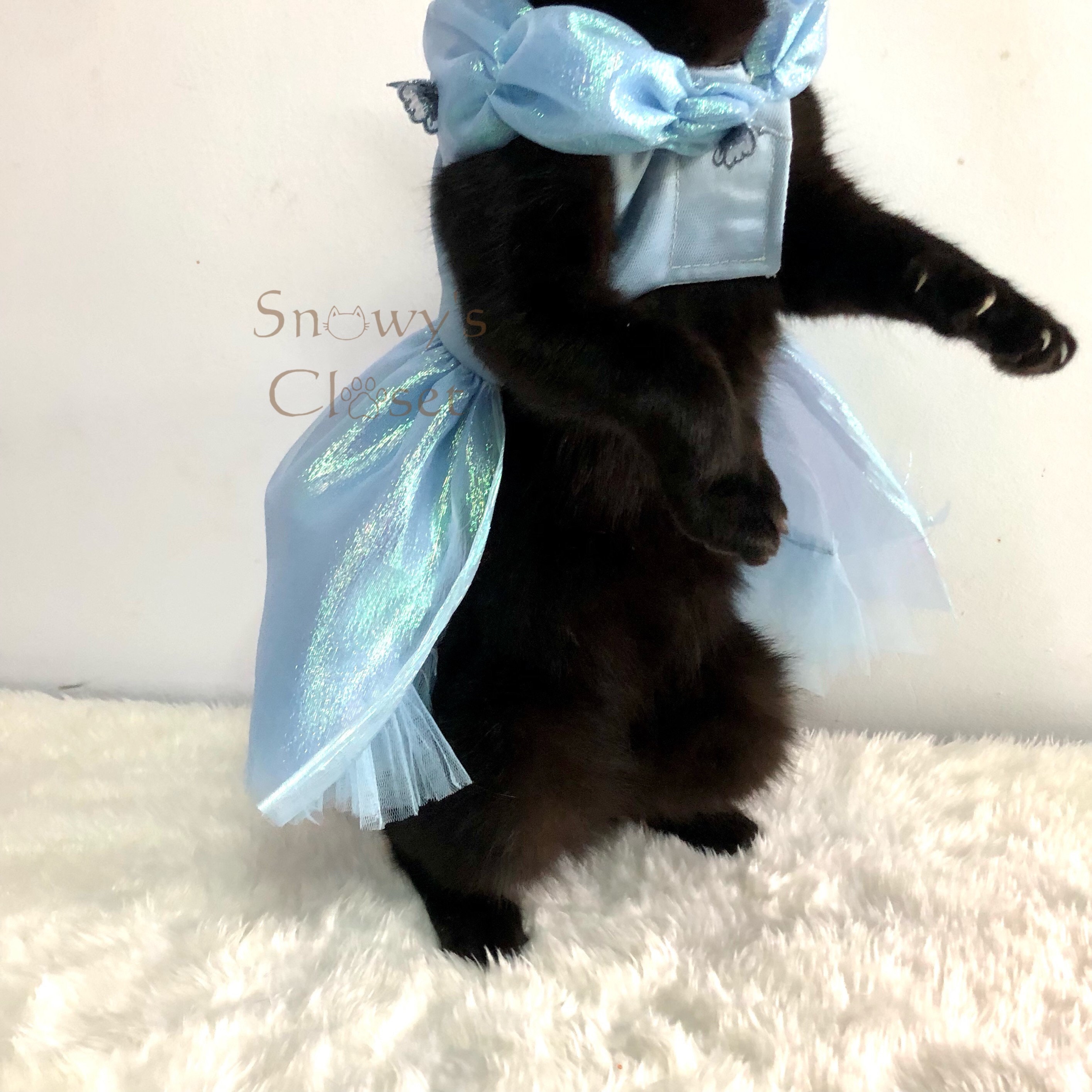 Cinderella Dress for Dog Cat Rabbit. Metallic Organza Dress