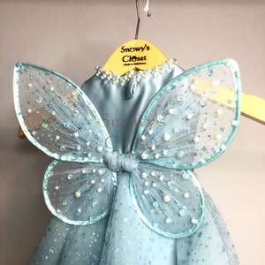 Fairy costume for cat dog glitter tulle wings