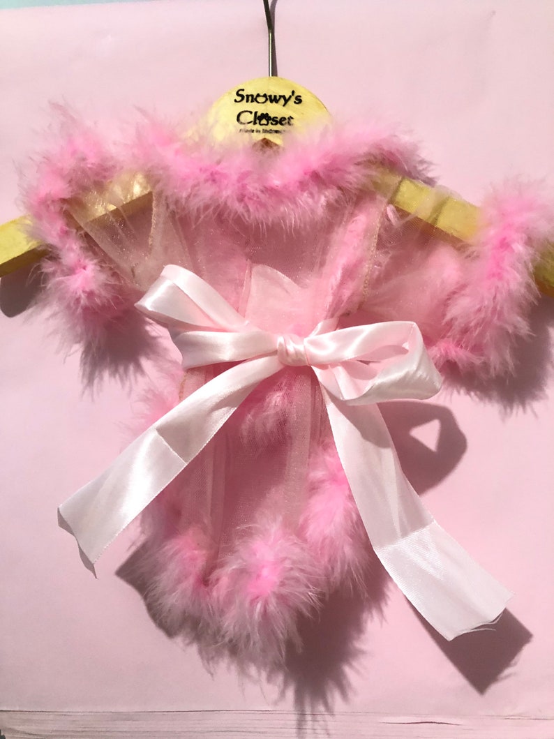 Sheer Tulle Feathers Robe custom made for dog cat rabbit | Slay Robe | Luxurious robe | Dog maternity robe dress image 2