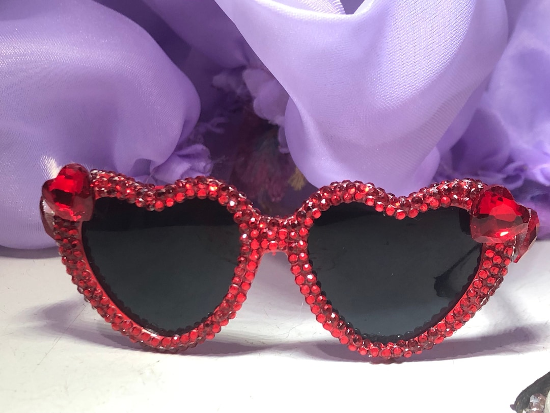 Juicy Couture Sienna/S Sunglasses Rhinestone Heart Black Y2K w/ Pink Case s-l400.jpg main image 3
