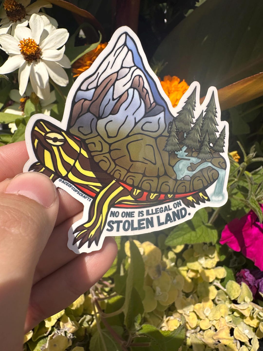 Turtle Island Vinyl Sticker: Indigenous Rights Decal - Decolonization ...
