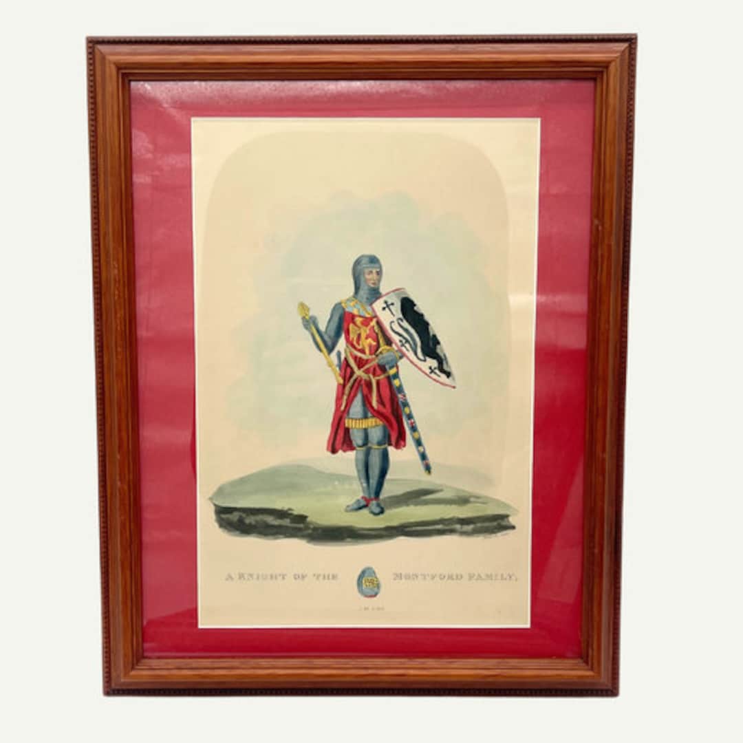 A Knight of the Montford Family Framed Print Etsy