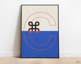 Cmd C Poster: Minimalist Graphic Art Print (Digital Download)