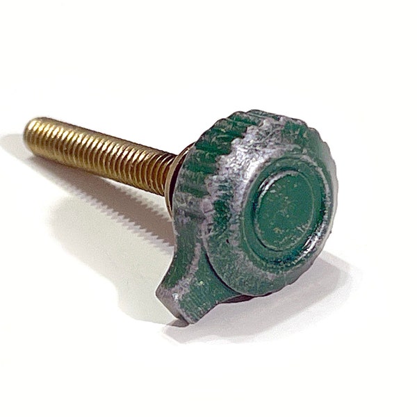 3D Printed Decorative Thumbscrew, Retention screw (Green) (3/4 inch 8-32 Brass Thumbscrew Included)