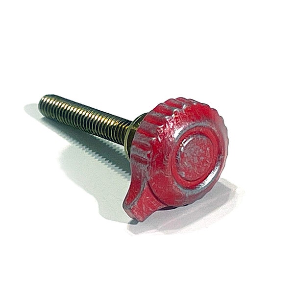 3D Printed Decorative Thumbscrew, Retention screw (Red) (3/4 inch 8-32 Brass Thumbscrew Included)