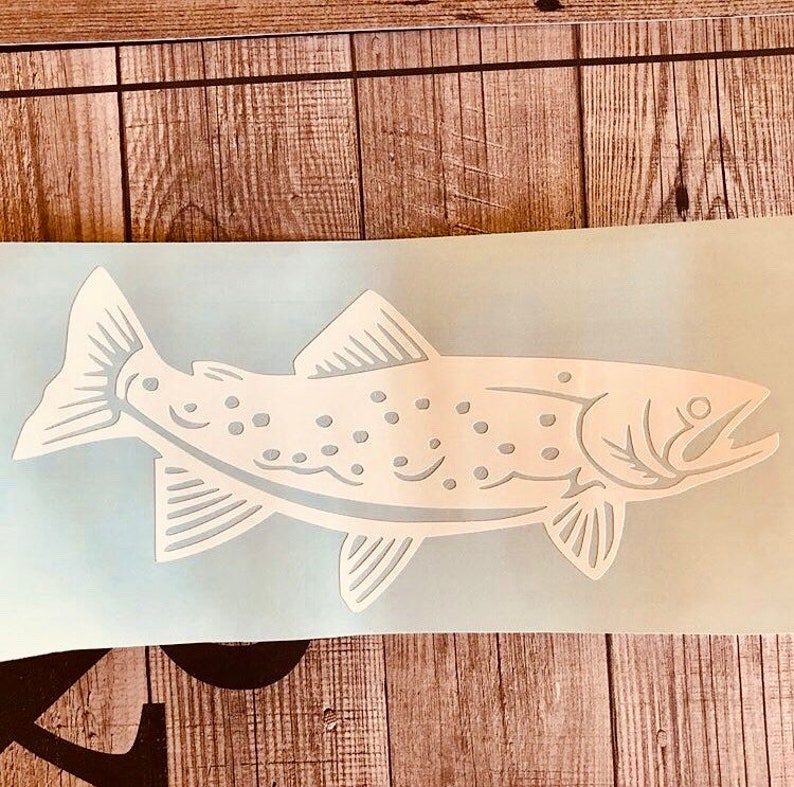 Trout Decal Fishing Decal Fishing Sticker Fishing Vinyl Etsy