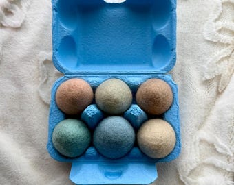 Hand Felted Egg - Neutral Colors 6 Pack