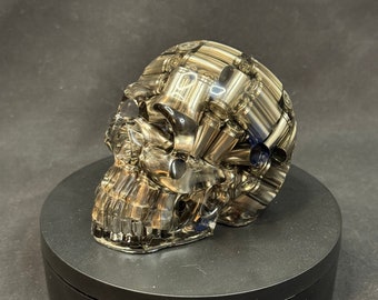 9mm Clear Epoxy Bullet Skull Nickel Casings