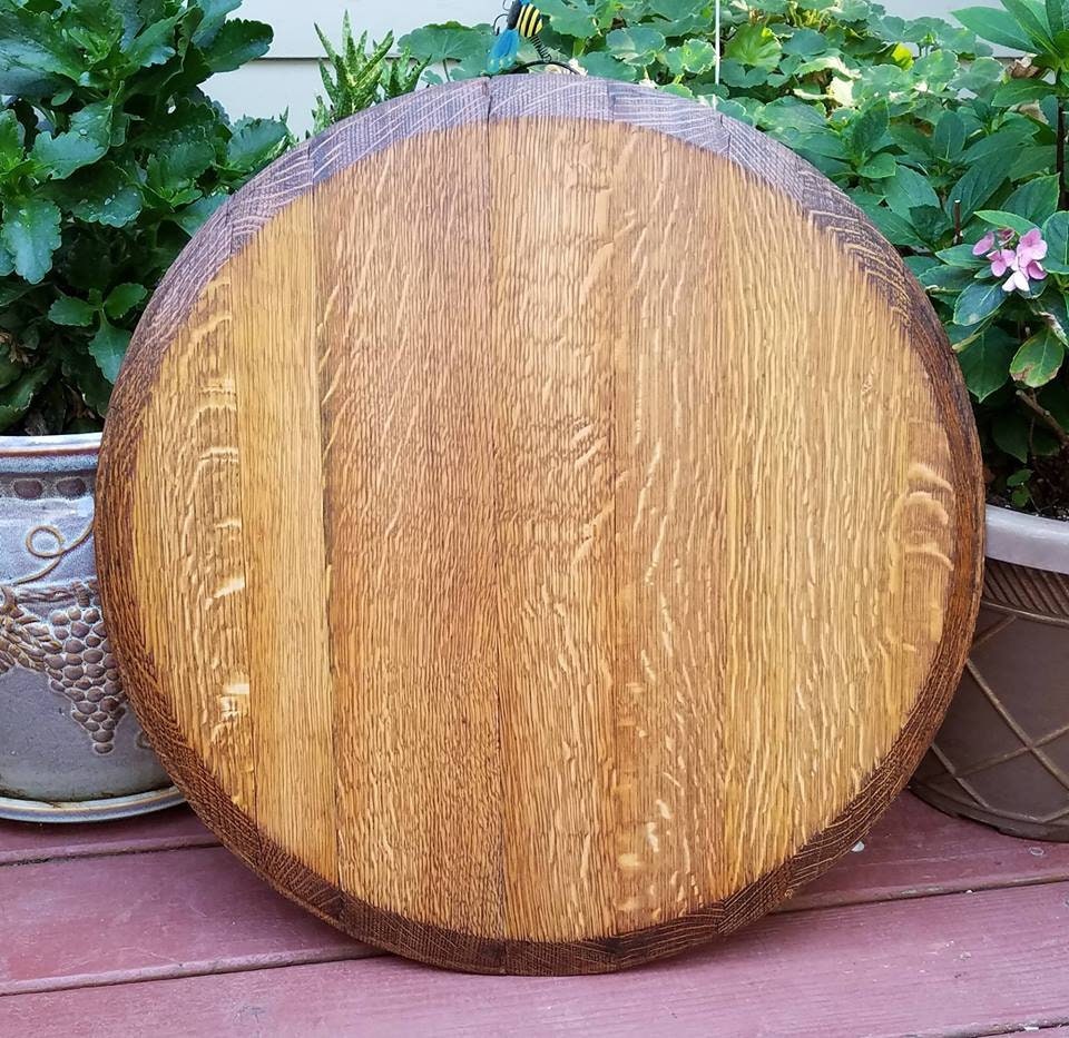 Authentic Wine Barrel Top Lazy Susan Etsy