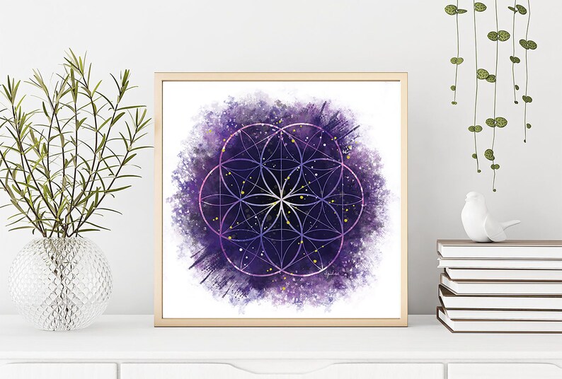 Flower Of Life Digital Download Abstract Wall Art