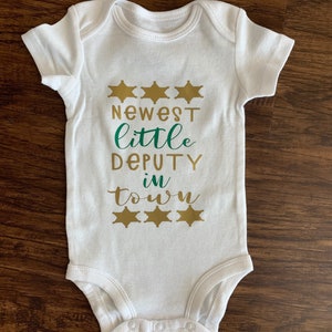 Police Body Suit, Newest Little Deputy, Deputy Sheriff, Baby Announcement, Baby Girl, Baby Boy, Police Family, Police Baby, image 6