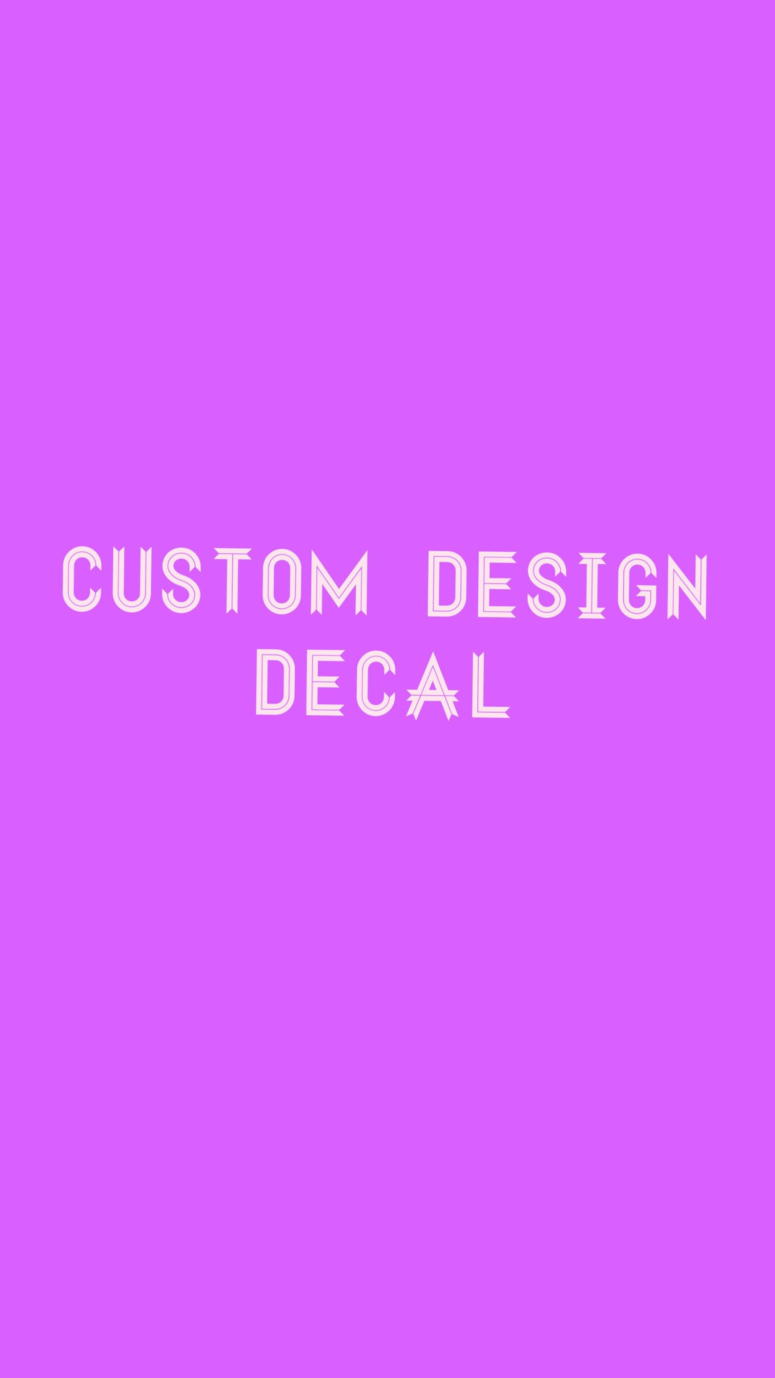 Custom Vinyl Decal Custom Design Stickerbusiness Logo Etsy