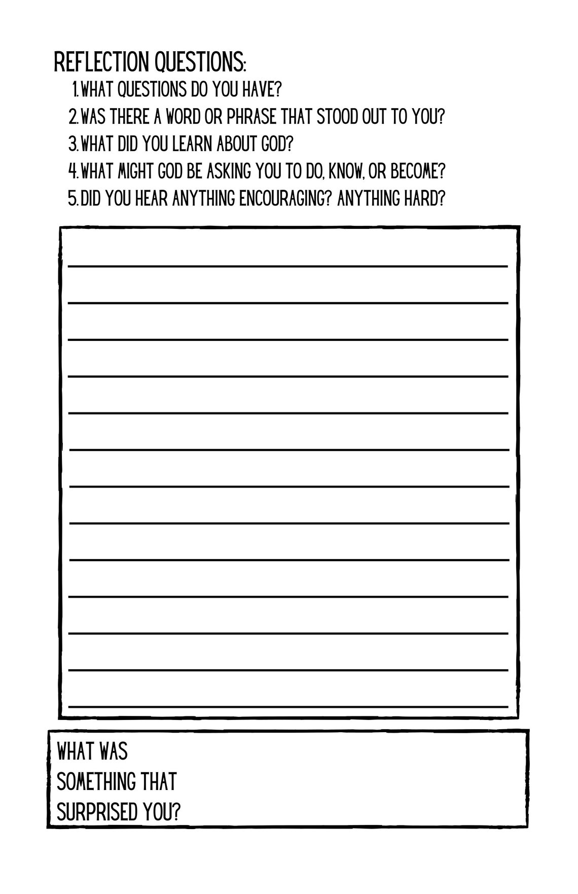 Church Journal for Upper Elementary &amp; Youth // Printable | Etsy