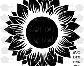 Free Free 307 Svg File Sunflower Svg Black And White SVG PNG EPS DXF File