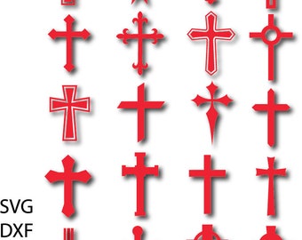 cross silhouette etsy