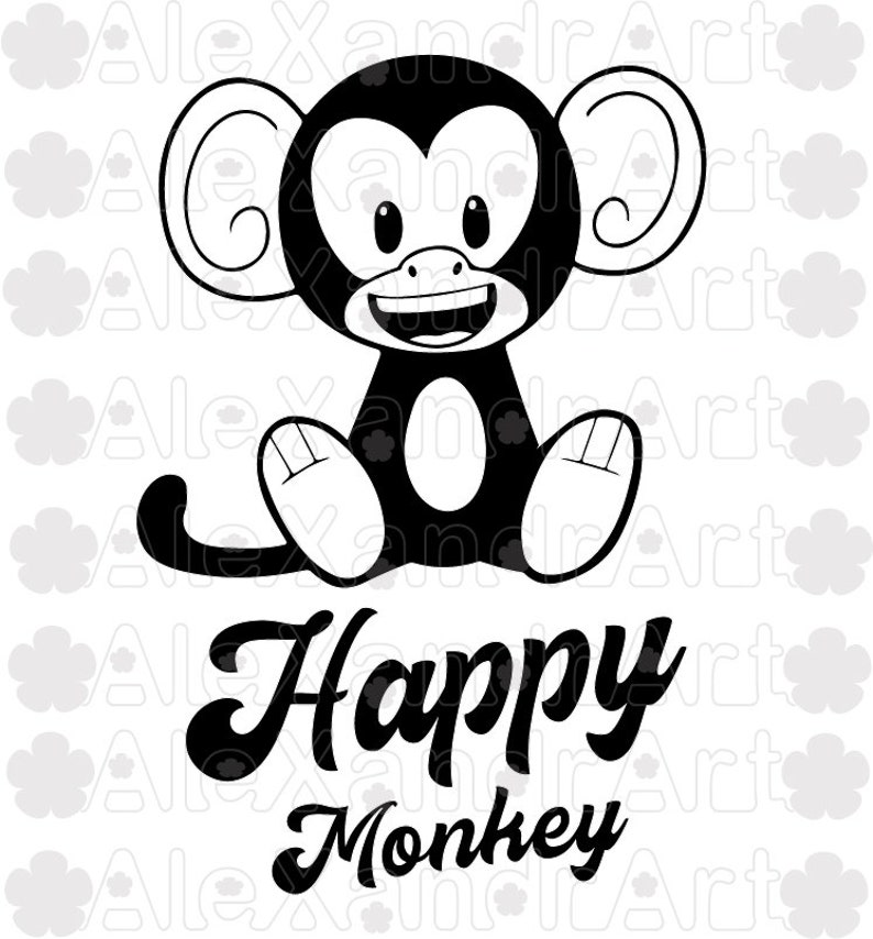 Download Monkey Svg Dxf Png Jpg Pdf Cut File Printing File Happy Monkey Baby Body Tshirt Baby Baby Desing Baby For Cricut For Cameo Digital File Craft Supplies Tools Visual Arts Vadel Com