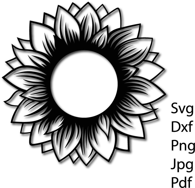 Download Sunflower SVGDXFPNGjpgpdfcutting filefor cricutfor | Etsy