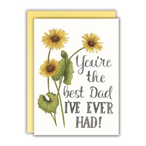 Tarjeta de cumpleaños divertida para papá Tarjeta divertida para el día del padre: eres el mejor papá que he tenido