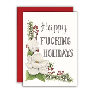 Grappige kerstkaart Grappige kerstkaart Rude kerstkaart - Happy Fucking Holidays