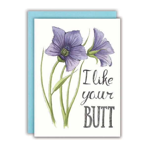 Funny Anniversary Card Funny Valentine's Day Card- I Like Your Butt