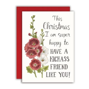 Carte de Noël pour un ami Jolie carte de Noël pour un ami - Ce Noël, je suis super heureux d'avoir un ami aussi génial que vous ! -