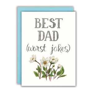 Carte d'anniversaire amusante pour papa Carte de fête des pères amusante Carte de blagues pour papa - Meilleur papa (pires blagues)