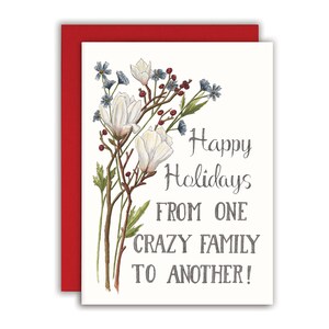 Grappige kerstkaart Grappige kerstkaart Grappige familiekaart - Fijne feestdagen van de ene gekke familie naar de andere