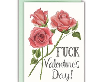 Anti Valentines Day Card Galentines Day Card Breakup Cards- Fuck Valentine's Day