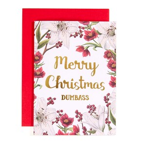 Grappige kerstkaart Grappige kerstkaart Beste vriend kerstkaart - Merry Christmas Dumbass Card
