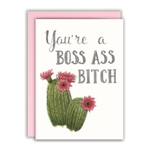 Ragazza Boss Card Carta femminista Carta di amicizia divertente - Sei una Boss Ass Bitch