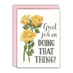 Tarjeta de felicitaciones Tarjeta de felicitaciones divertida Tarjeta de graduación divertida: ¡Buen trabajo al hacer eso!