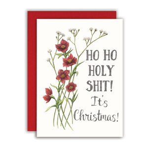 Carte de Noël drôle Carte de vœux drôle Carte de vœux drôle Carte de Noël pour adulte - Ho Ho Putain de merde !  C'est Noël -