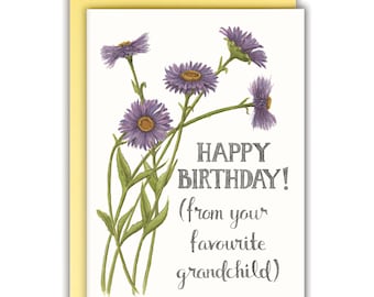 Happy Birthday Card for grandparents Funny Happy Birthday Birthday Card for grandma - Happy Birthday (From Your Favourite Grandchild) Card