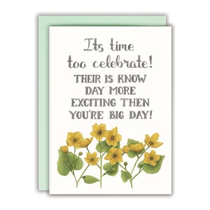 Carte de joyeux anniversaire Carte d'anniversaire drôle de joyeux anniversaire - C'est l'heure de la fêter ! Carte Le jour de l'arrivée est plus excitant que votre grand jour