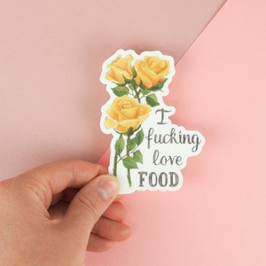Sticker vinyle rigolo Sticker pour ordinateur portable Sticker agenda Sticker pour ordinateur portable - Sticker cuisine I Fucking Love