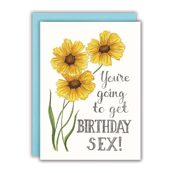 Sexy Birthday Card Funny Happy Birthday Card Adult Birthday Card Rude Birthday Card- You're Going to Get Birthday Sex