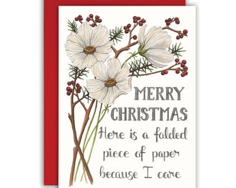 Sketchy Print Co Weihnachtskarte – 'Hope Your Turkey Is Moist', Witziger Weihnachtsgruß, Innen Leer