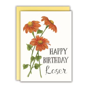 Carte d'anniversaire drôle, carte d'anniversaire d'un ami, carte de voeux effrontée, joyeux anniversaire de perdant