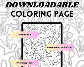 Foals & Flowers Coloring Page