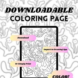 Foals & Flowers Coloring Page