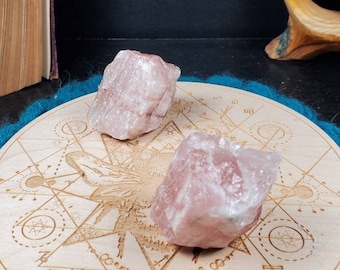 2 Strawberry Red Calcite Crystals Red Calcite Raw Crystal Points Healing Crystal Meditation Crystal Pink Calcite