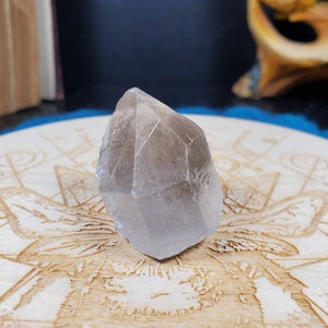Rutilated Etched Light Smoky Quartz Point Golden Rutile Terminated Point Smoky Quartz Natural Unpolished Rutile Rutilated