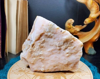 Peruvian Pink Opal Slab Raw Crystal Unpolished Pink Stone Lapidary Rough Rock Peru Stone Andean Opal Chunk