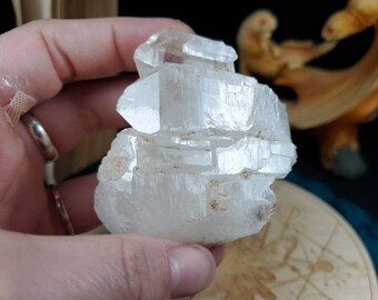 Faden Quartz Cluster Tabular Clear Quartz Points Crystal Natural Unpolished Double Termination Unique Formation Wrappable Stone