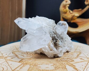 Faden Quartz Cluster Tabular Clear Quartz Points Crystal Natural Unpolished Double Termination Unique Formation Wrappable Stone